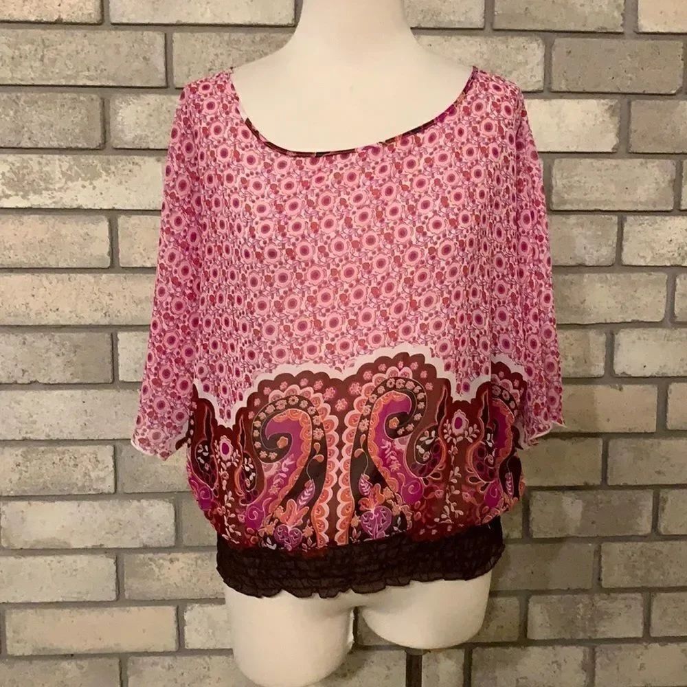 3for$20 see through blouse pink medium